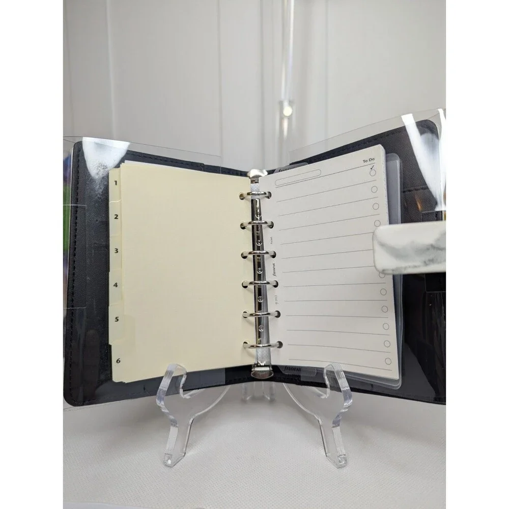 Filofax Pocket Patterns Organizer - Marble, White, Swirl, 2026 NWT